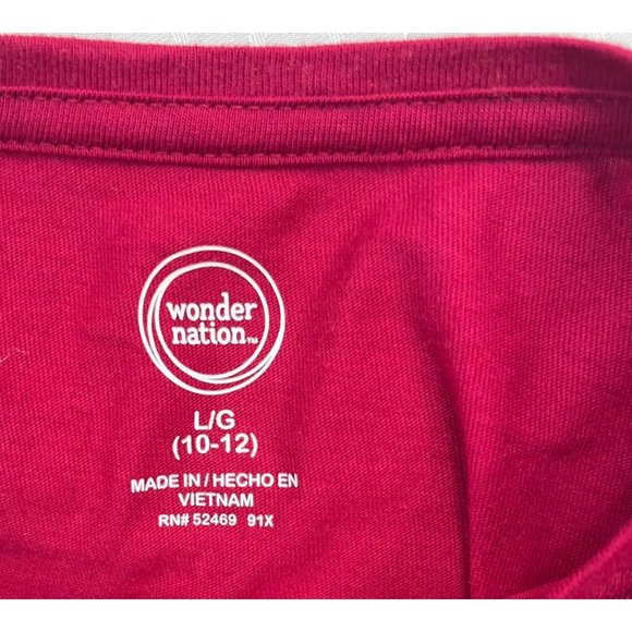 WONDER NATION GIRLS SHIRT SIZE L (10-12) COLOR RED LONG SLEEVE - Picture 11 of 12